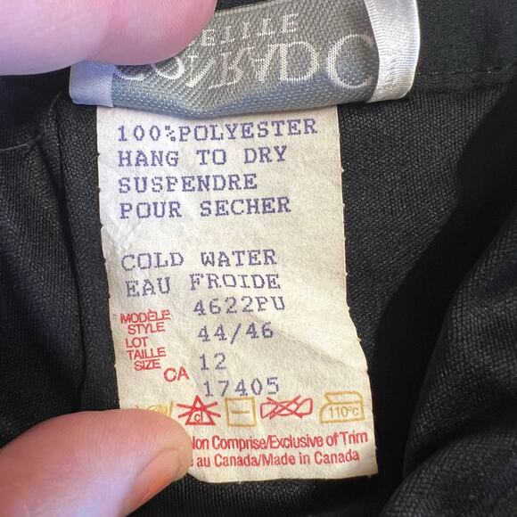 Conrad C Women's Black Faux Wrap Skirt Midi Length Size 12P - Picture 5 of 9